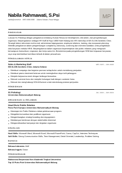 Contoh CV bentuk Tegas